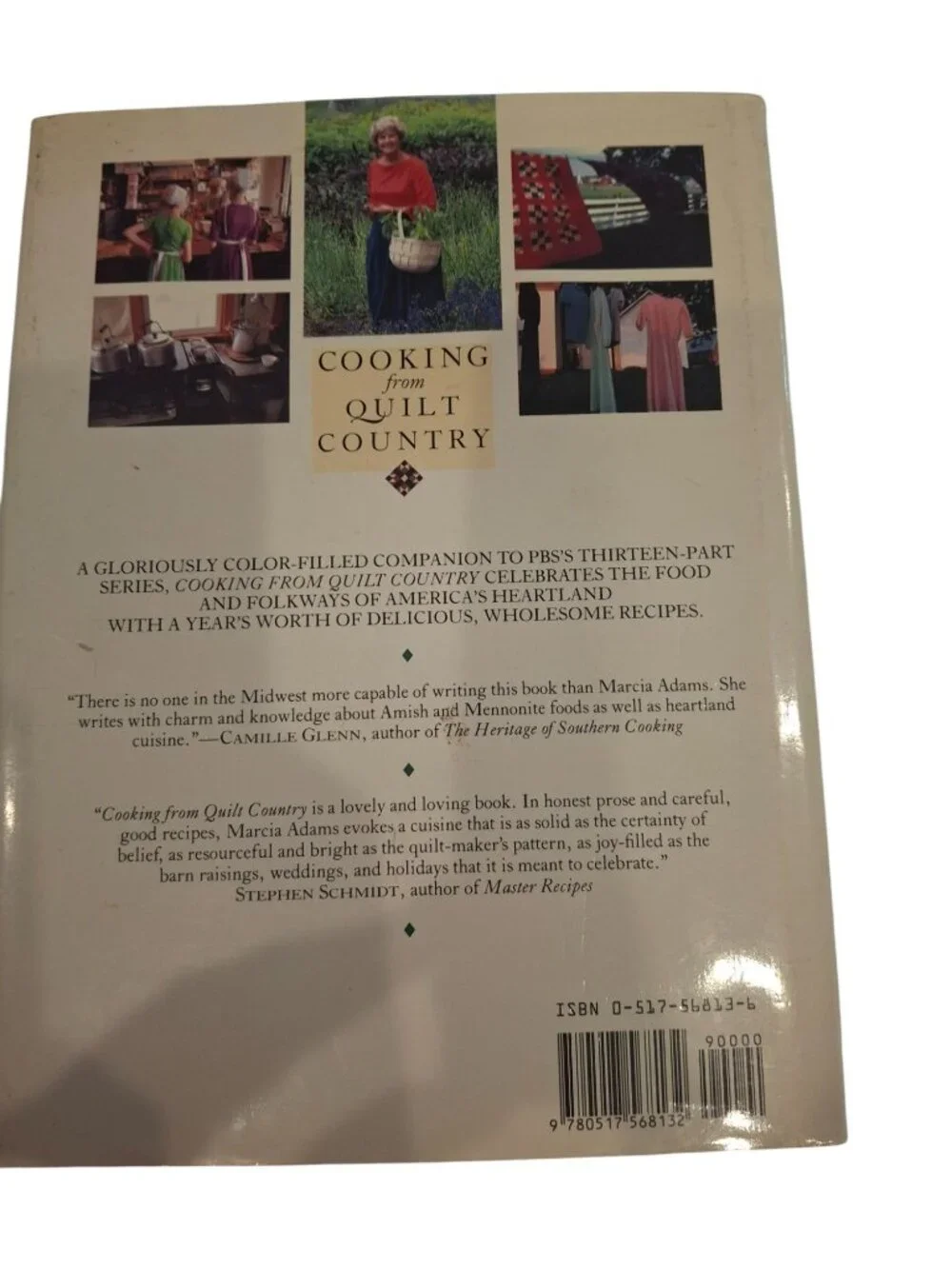 Cooking From Quilt Country Marcia Adams Amish Mennonite Cookbook 1988 Hardcover
